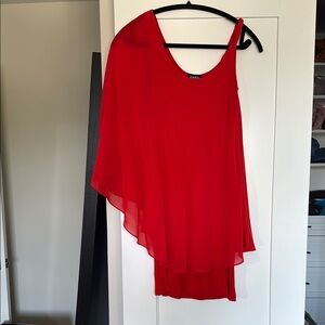 Bebe Red Asymmetrical Dress